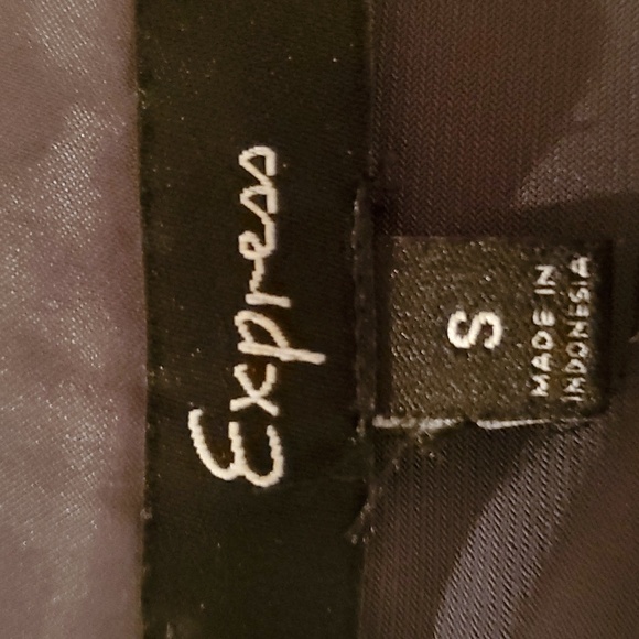 Express Women's Metallic Gray Beaded Shimmer Sleeveless Mini Dress - Size Small - Picture 10 of 11